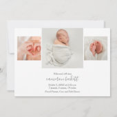 Aankondigingen van de geboortenfoto Collage Birth (Achterkant)