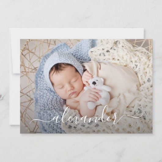 Aankondigingen van de geboortenfoto Collage Birth (Voorkant)