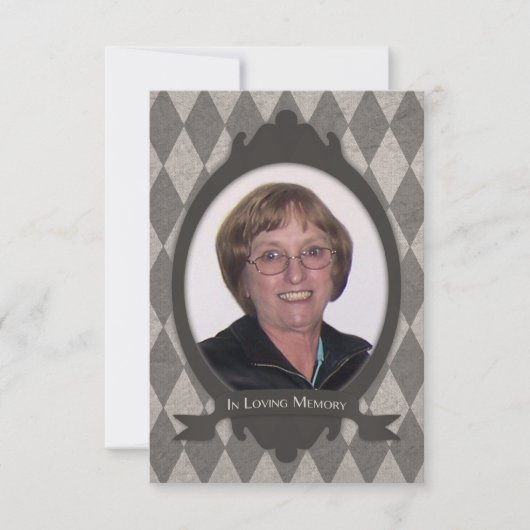 aankondigingen van de gedenkdienst (Voorkant)