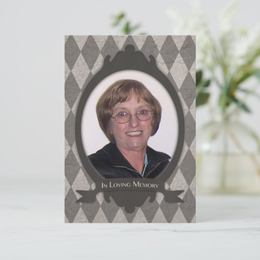 aankondigingen van de gedenkdienst (Staand voorkant)