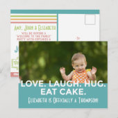 Aankondigingen van de goedkeuring van Bright Moder Aankondigingskaart (Voorkant / Achterkant)