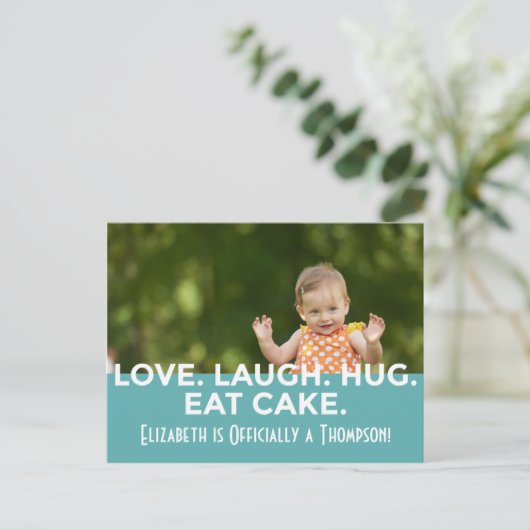 Aankondigingen van de goedkeuring van Bright Moder Aankondigingskaart (Staand voorkant)