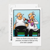 Aankondigingen van de grappige medische opleiding  aankondigingskaart (Voorkant / Achterkant)