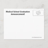 Aankondigingen van de grappige medische opleiding  aankondigingskaart (Achterkant)