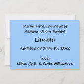 Aankondigingen van de hond adoptie of geboorte (ro (Achterkant)