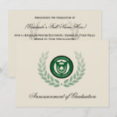 Aankondigingen van de logo- of studiecyclus (Voorkant / Achterkant)