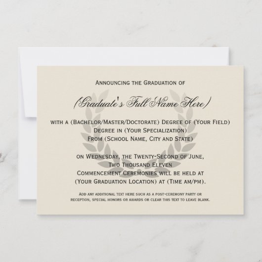 Aankondigingen van de logo- of studiecyclus (Achterkant)