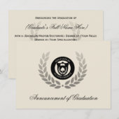 Aankondigingen van de logo- of studiecyclus (Voorkant / Achterkant)