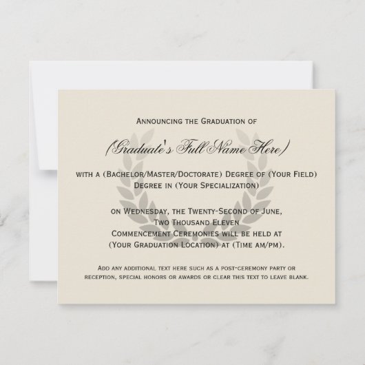 Aankondigingen van de logo- of studiecyclus (Achterkant)