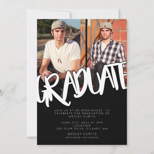 Aankondigingen van de moderne graffiti-cursus (Achterkant)