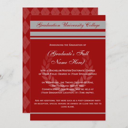 Aankondigingen van de officiële opleiding van het (Voorkant / Achterkant)