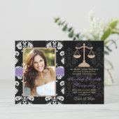 Aankondigingen van de rechtenstudie nodigt Paars u (Staand voorkant)