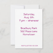 Aankondigingen van de uitnodigingen van Cute Owl B (Achterkant)