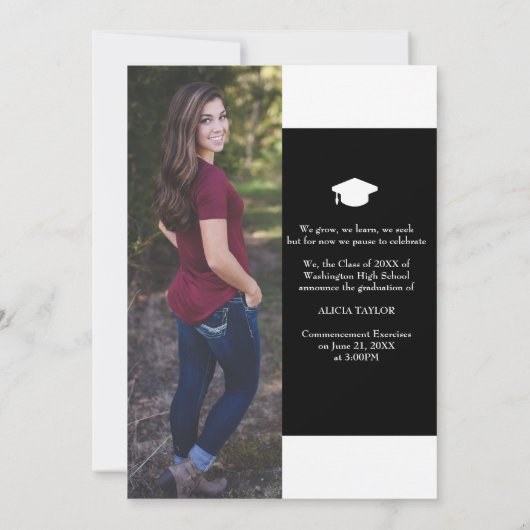 Aankondigingen van de voltooide klasse, de graad (Achterkant)