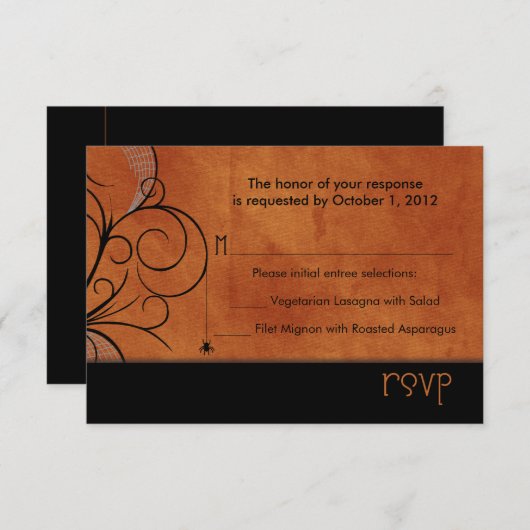 Aankondigingen van gevlekte RSVP-bossen (Voorkant / Achterkant)