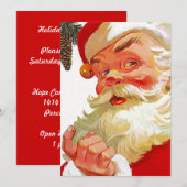 Aankondigingen van het  Holiday Santa Open House (Voorkant / Achterkant)