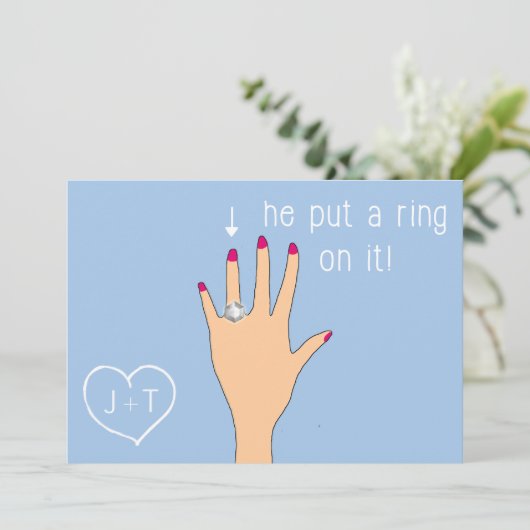 Aankondigingen van het moderne Verloving bevestige (Staand voorkant)