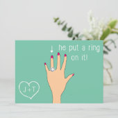 Aankondigingen van het moderne Verloving bevestige (Staand voorkant)