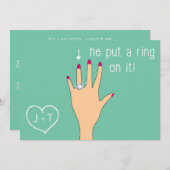 Aankondigingen van het moderne Verloving bevestige (Voorkant / Achterkant)