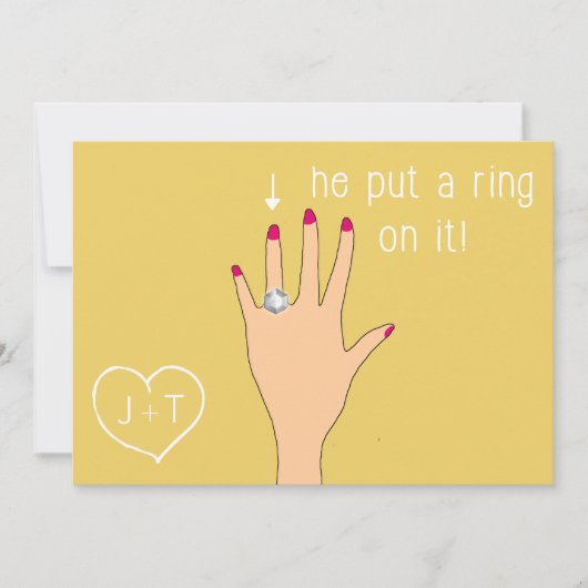 Aankondigingen van het moderne Verloving bevestige (Voorkant)