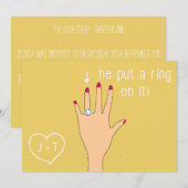 Aankondigingen van het moderne Verloving bevestige (Voorkant / Achterkant)