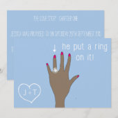 Aankondigingen van het moderne Verloving bevestige (Voorkant / Achterkant)