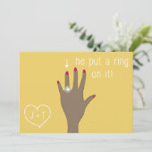 Aankondigingen van het moderne Verloving bevestige (Staand voorkant)