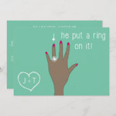 Aankondigingen van het moderne Verloving bevestige (Voorkant / Achterkant)