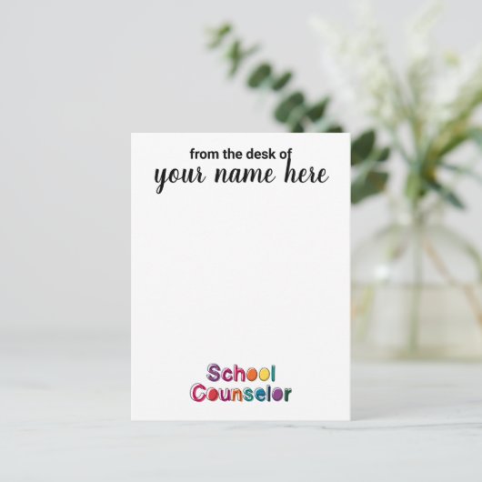 Aankondigingen van individuele schooladviseurs (Staand voorkant)