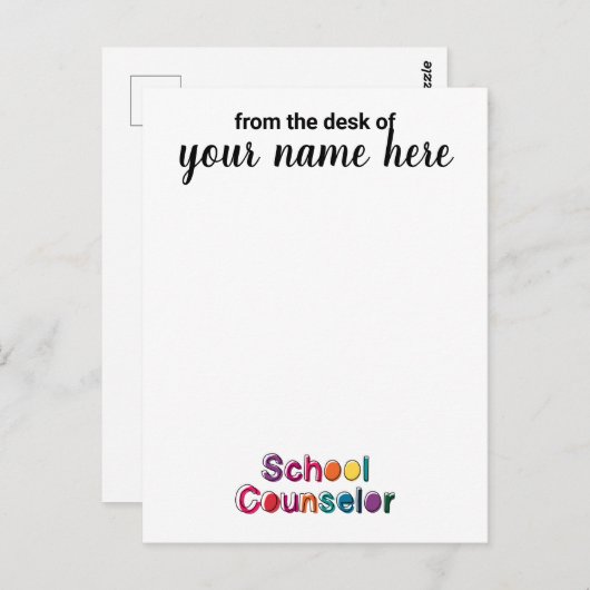 Aankondigingen van individuele schooladviseurs (Voorkant / Achterkant)