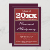 Aankondigingen van middelbare schooldiploma's (Voorkant / Achterkant)