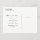 Aankondigingen van minimale boogfoto-Afstudeerder Aankondigingskaart (Achterkant)