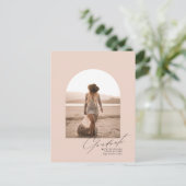 Aankondigingen van minimale boogfoto-Afstudeerder Aankondigingskaart (Staand voorkant)