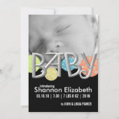 Aankondigingen van moderne Baby geboorte (Voorkant)