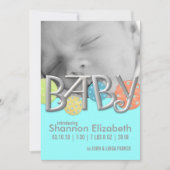 Aankondigingen van moderne Baby geboorte (Voorkant)