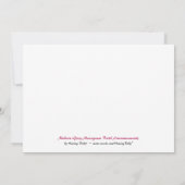 Aankondigingen van moderne glazen monogram roze ge (Achterkant)