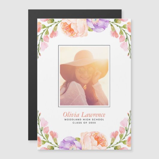 Aankondigingen van waterverf Floral Photo Gradual (Voorkant / Achterkant)