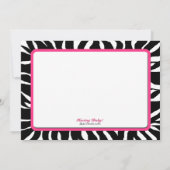 Aankondigingen van Zebra Print Pink Birth (Achterkant)
