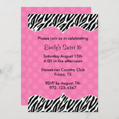 Aankondigingen van Zebra Print Pink Dot (Voorkant / Achterkant)