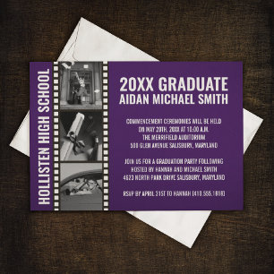 Aankondigingen voor aangepaste fotografie [Paars]