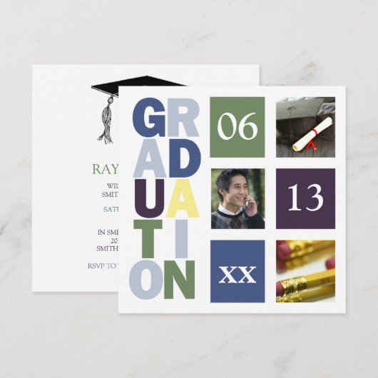 Aankondigingen voor de uitnodiging tot het Afstude (Voorkant / Achterkant)