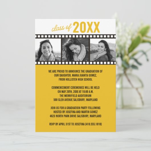 Aankondigingen voor fotografie [Gold] (Staand voorkant)