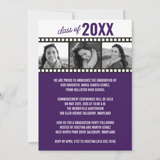 Aankondigingen voor fotografie [Paars] (Voorkant)