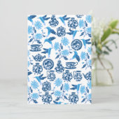 Aankondigingen voor gepersonaliseerde blauwe lucht (Staand voorkant)