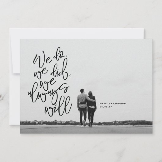 Aankondigings- en uitnodigingskaart voor weglopen kaart (Voorkant)