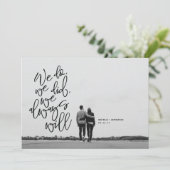 Aankondigings- en uitnodigingskaart voor weglopen kaart (Staand voorkant)