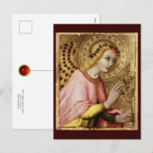 AANKONDIGINGSENGEL door Simone Martini Kerstkaart Feestdagenkaart (Voorkant / Achterkant)