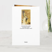 AANKONDIGINGSENGEL ,Goud Geel ,Blauwe Saffier Kaart (Achterkant)