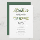 Aankondigingsfeest Uitnodiging Adoptie (Voorkant / Achterkant)