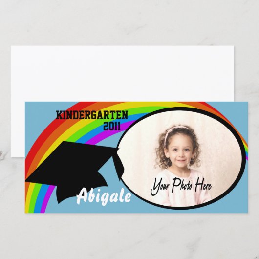 Aankondigingsfoto afstudeerders kleuterschool aankondiging (Voorkant / Achterkant)